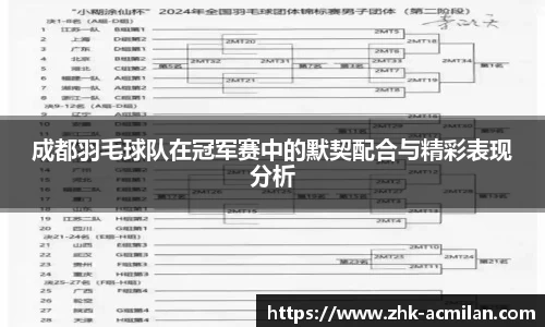 成都羽毛球队在冠军赛中的默契配合与精彩表现分析